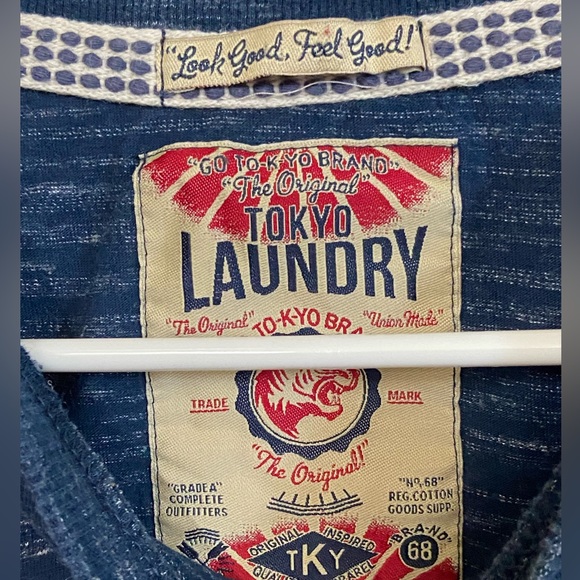 High End Tokyo Laundry Blue Men’s M Retro T-Shirt MINTY - Picture 4 of 5